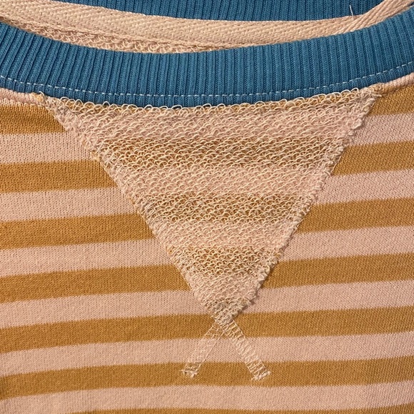 Free people We The Free Striped Sweatshirt - Peach and Blue NWOT - Picture 8 of 12